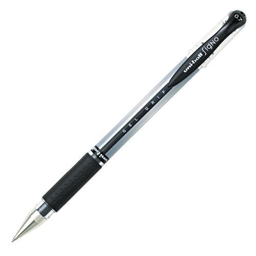 uni-ball® Signo Gel GRIP™ Roller Ball Pen, Medium Point, Black Ink (SAN65450)