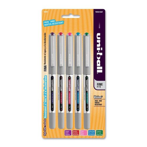 Sanford Uni-ball Vision 60381 5 color rollerball pen set with Majestic Purple.