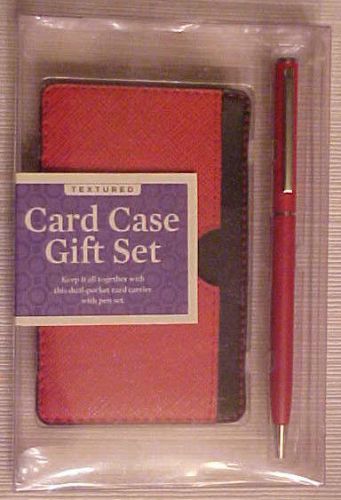 Matching Business Card Case &amp; Pen 2-piece Gift Set