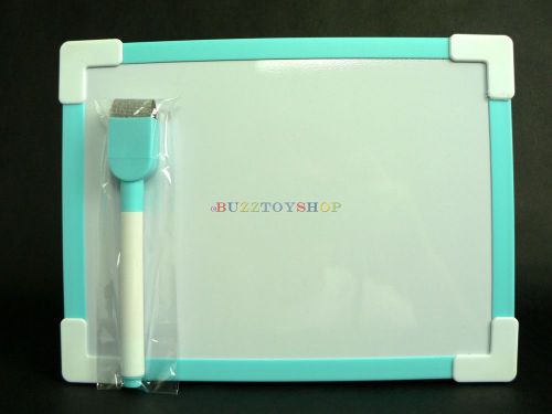 JAPAN DAISO MAGNETIC WHITEBOARD WITH MARKER AND ERASER MEMO MESSAGE DRAWING BLUE