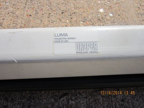 LUMA Projection Screen 8&#039; 2&#039;&#039; By DRAPER Of INDIANA USA With Auto Return