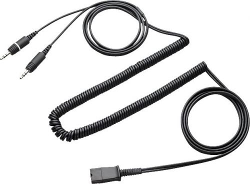 Lot 100 new  plantronics 28959-01 qd plug to 2 x 3.5mm cord for h-series headset for sale