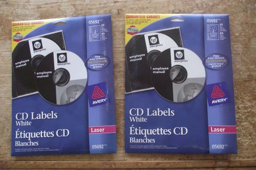 2 Packets of white CD Labels~ 40 count each~~ 05692