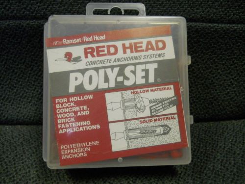 CONCRETE ANCHORING SYSTEMS RED HEAD POLY SET, LOT OF 200, NEWPS-0608SP