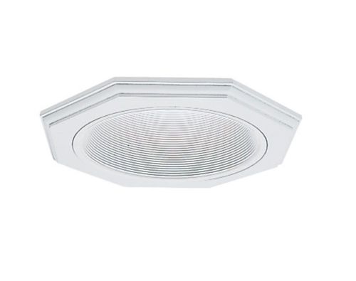 Juno Lighting 9024W-WH 6-Inch White Octagonal Trim with White Baffle