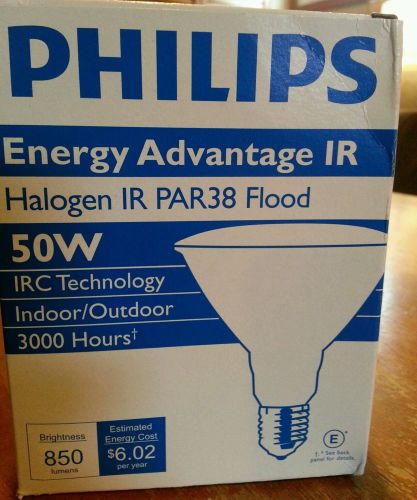 8- Philips Energy Advantage 50-Watt Halogen PAR38 flood! All NIB!