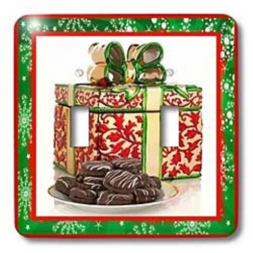 3dRose LLC lsp_14930_2 Red Christmas Cookie Jar Double Toggle Switch
