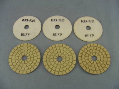 4” Dura-Plus Wet #Buff Diamond Polishing Disc/Pad – 6 Pack Velcro Backed (#192X6