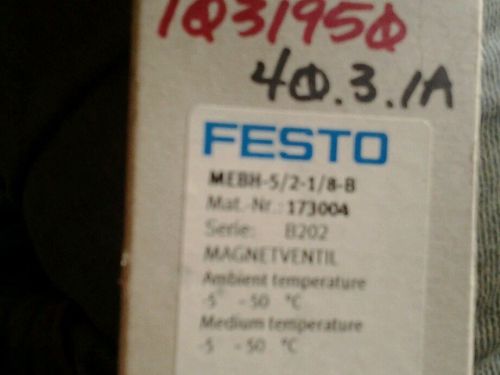 Festo b202 magnetventil solenoid valve 173004 mebh-5/2-1/8-b b702