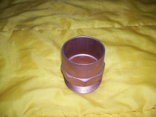 Copper male adapter 2 1/8&#034; x 2&#034;   plumbing hvac three for sale