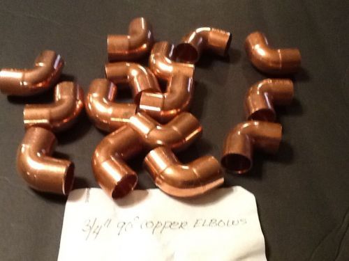 3/4&#034; 90 degree copper elbow 15 pieces for sale