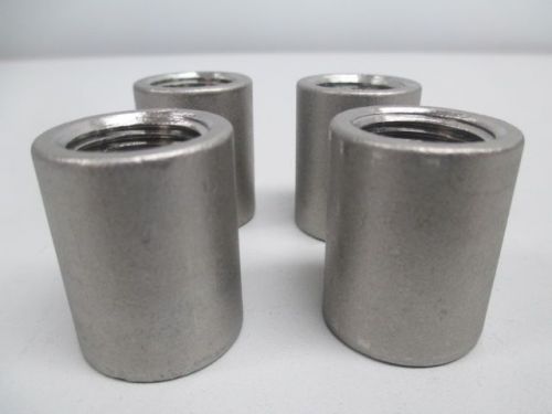 LOT 4 NEW MB 1/2 150 304 1/2IN NPT STAINLESS FEMALE COUPLING D241227