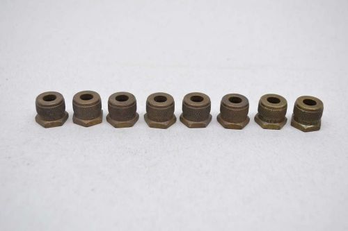 LOT 8 SWAGELOK B-402-1K KNURLED FEMALE NUT FITTING 1/4 IN TUBE BRASS D432401