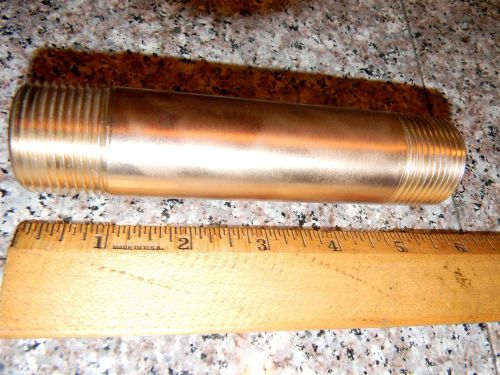 1 &#034; x 5 1/2 &#034; brass pipe nipple, npt threaded fitting plumbing for sale