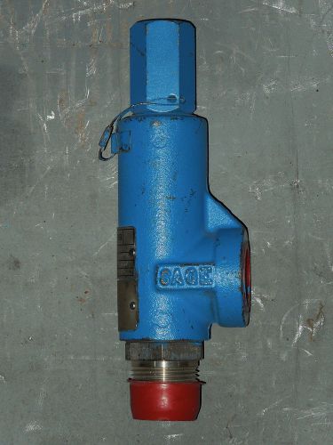 1 x 1&#034; CROSBY #451134A SAFEY RELIEF VALVE, SET AT 90 PSI