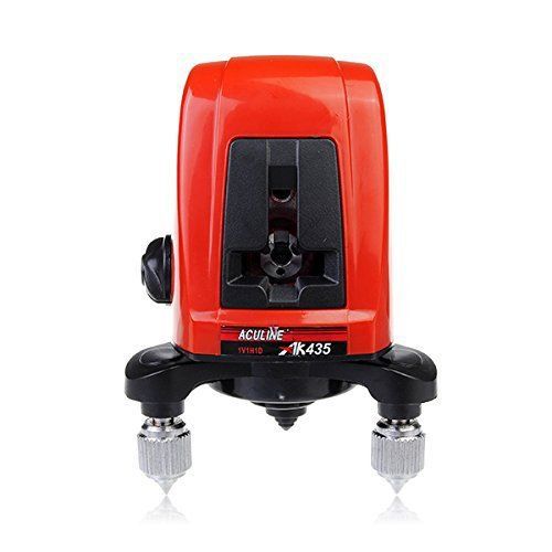 AK435 360degree Self- leveling Cross Laser Level Red 2 Line 1 Point