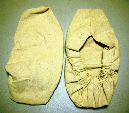 Cotton Duck Canvas Shoe Cover with Vinyl Coated Sole - Size Medium - 5 Pair -NEW