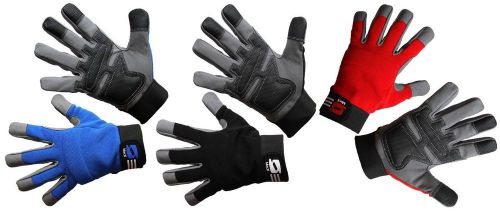 Mechanics work gloves synthetic leather spandex pvc grip washable winter lined for sale