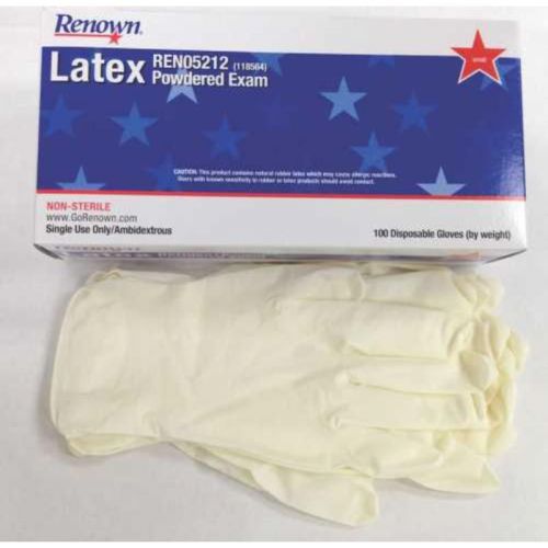 100/box Glove Latex Sm Powder Exam 118564 Renown Gloves 118564 076335115931