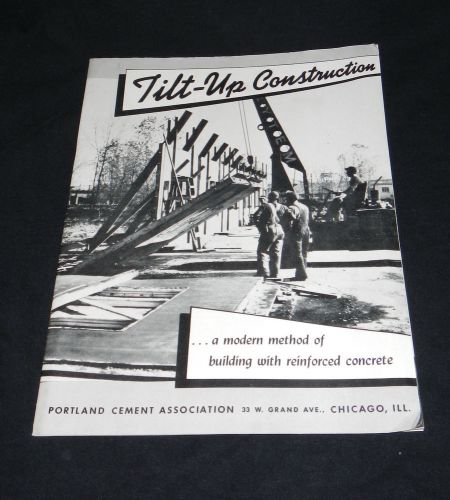 Portland Cement Association Tilt-Up Construction 1952 brochure manual USA print
