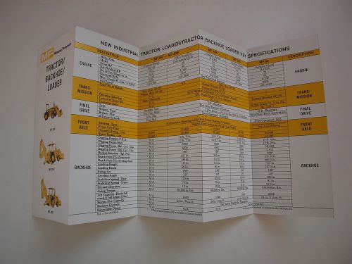 Massey-Ferguson MF 20C 30B 40B 50C 60 Tractor Loader Backhoe Brochure &#039;77