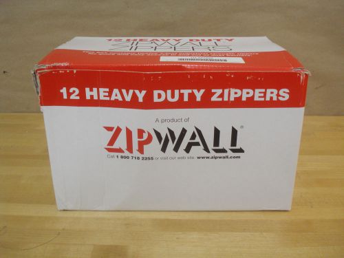 ZIPWALL HDAZ12 Dust Barrier Adhesive Zipper, 7&#039; Each, Pack of 12, Red