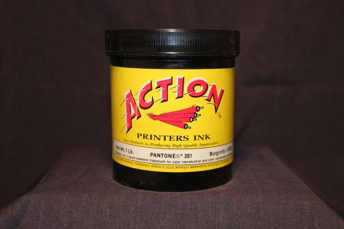 1 lb - ACTION Professional Printers Ink - Pantone 201 - Burgundy #8530