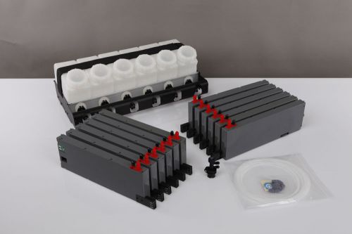 Bulk ink supply system for Mimaki and Roland with chip socket (vertical)