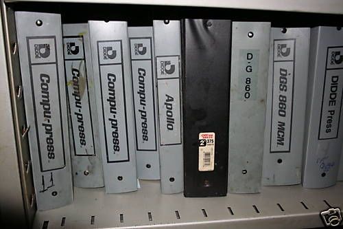 Didde web equipment manuals 175,860 or compupress on cd for sale