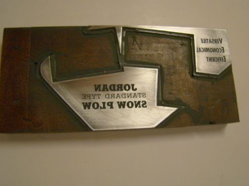 Unique Jordan Standard Type Snow Plow Printing Block Advertising Railroad