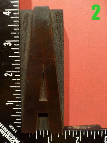 Wood Type Letter: YOUR CHOICE: A B B B C D D E - 4 inch Hamilton Printers Block
