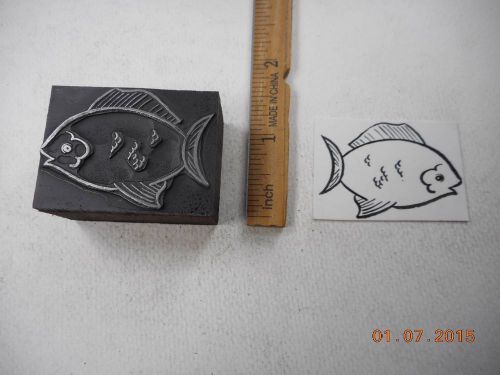 Letterpress Printing Printers Block, Fat Fish