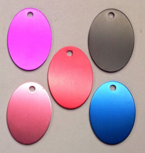 100 oval pet identification tags anodized aluminum blank bulk id wholesale laser for sale