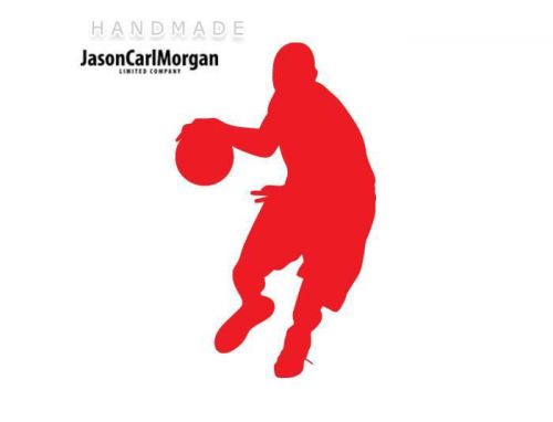 JCM® Iron On Applique Decal, Basketball Red