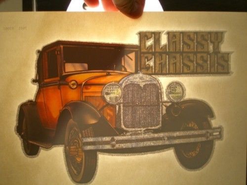 OLD CLASSY CHASSIS AUTOMOBILE ANTIQUE CAR IRON ON T SHIRT TRANSFER FREE SHIPPING