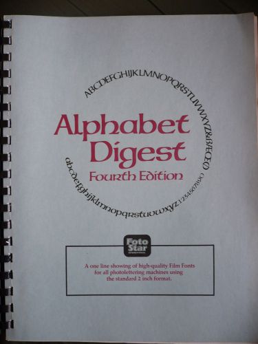 Foto Star International Alphabet Digest 4th Ed.  Lettering Styles Graphics Fonts