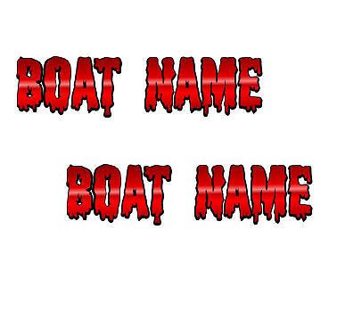 7&#034; Boat Lettering Custom Boat Name 2 Color Set(2) Shlop