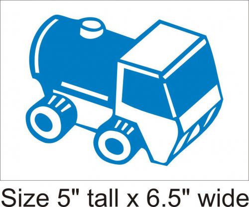 2X Blue Tanker Funny Car Vinyl Sticker Decal Truck Bumper Fine Art Cafe - 1131
