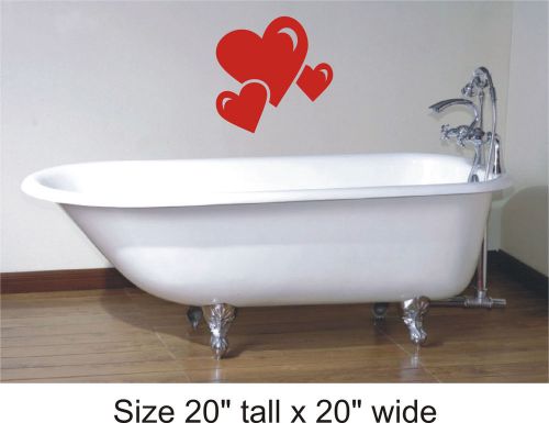 Red Heart High Quality Removal Wall Decals  Sticker - FAC - 31