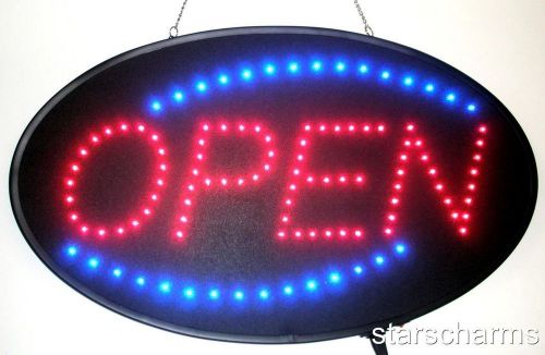 Open led sign with animation and power (on &amp; off) two switches for business for sale