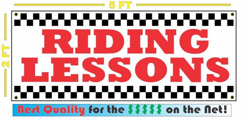 RIDING LESSONS Banner Sign NEW Larger Size 4 Horse MOTORCYCLE  ATV SNOW MOBILE
