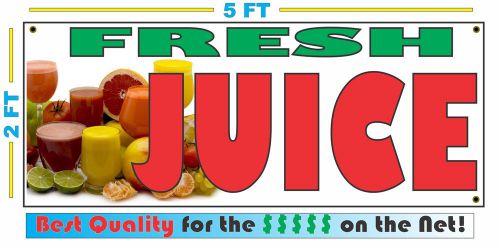 FRESH JUICE Full Color Banner Sign 4 Health Food Shop Smoothie Tea Bar Shop