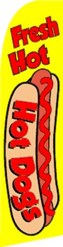Hot Dogs Super Sign Feather Flag 15ft Flutter Yellow Swooper Sail Banner bfx*