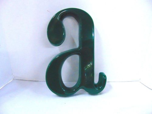 Letter For Signs Or Crafts Green Plastic, 12&#034; In Height, Lower Case a