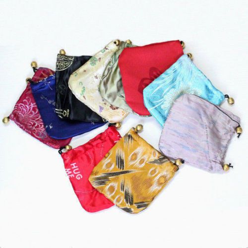 Wholesale 10 pcs Chinese Multi-Color Silk Bag/Purse Jewelry Bags