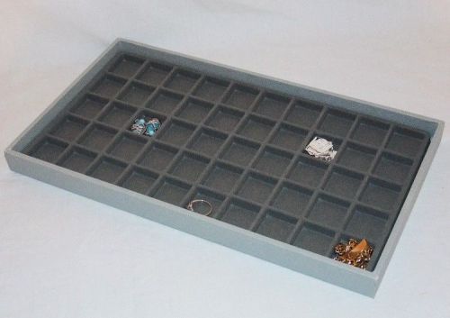 50 COMPARTMENT EARRING/JEWELRY DISPLAY TRAY GRAY TRAY GRAY INSERT