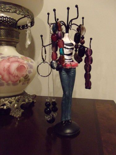 New Necklace &#034;Glass&#034; Jewelry Body Strip Shirt W/Jeans Hanger