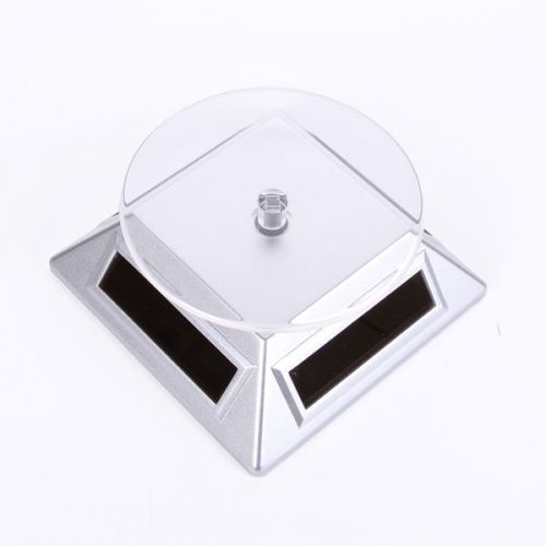 Jewelry Phone Watch Solar Powered Energy Rotating Display Stand Turntable Plate