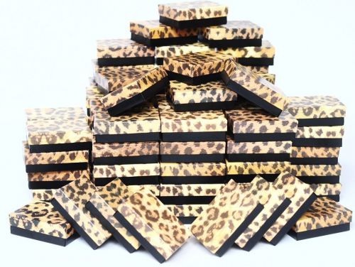 LOT OF 20 Leopard PRINTED COTTON FILLED BOXES JEWELRY GIFT BOXES PIN BOXES 3x2X1