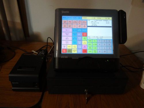 DEMO SAM4s SPS-2000 POS TOUCH SCREEN CASH REGISTER WITH DRAWER AND PRINTER